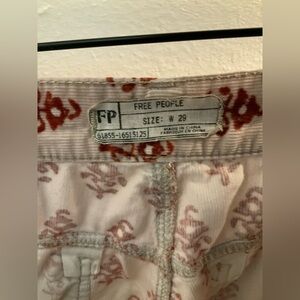 Free People Patterned Corduroy Soft Pants
